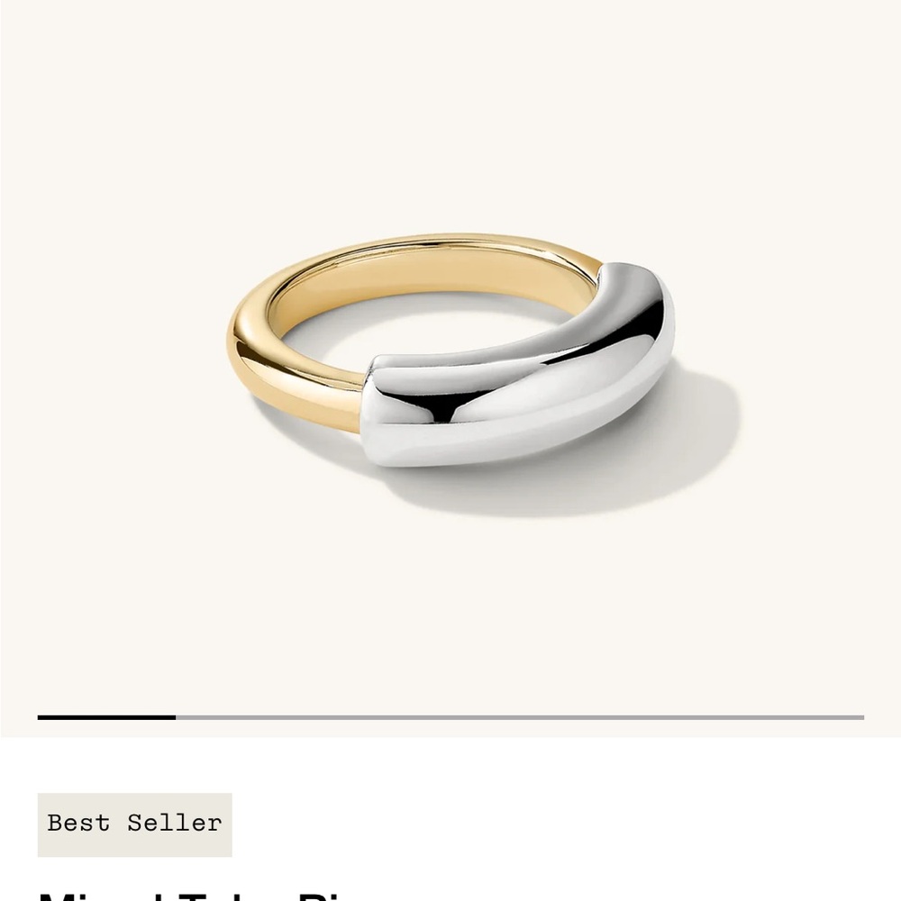 Mejuri Two tone tube Ring